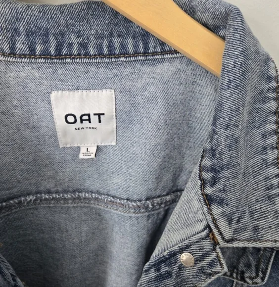 OAT Denim Cropped Jacket - Picture 2 of 5